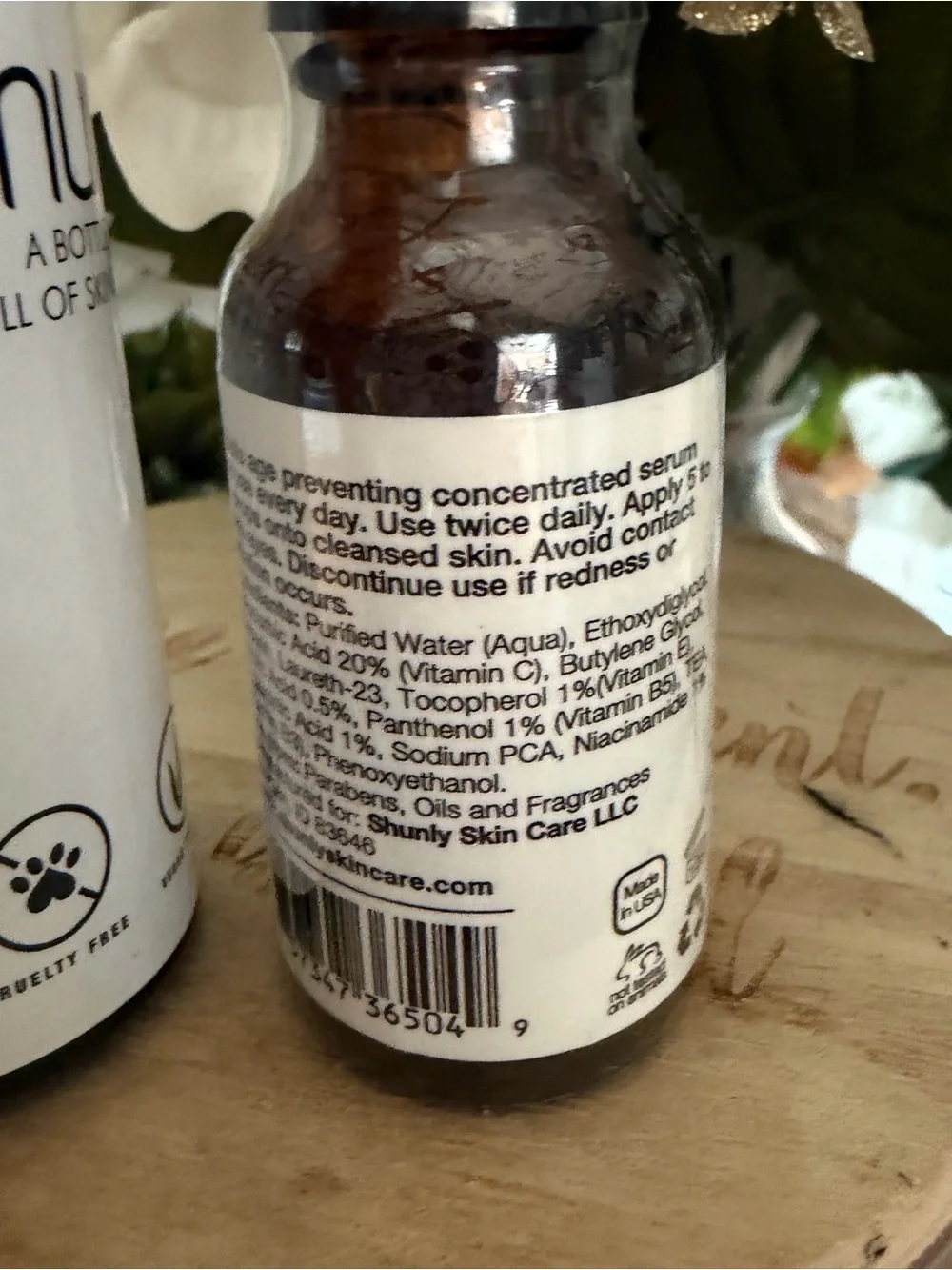 SHUNLY New Sealed bottle. B, C, E & Ferulic treatment. Total age defense.